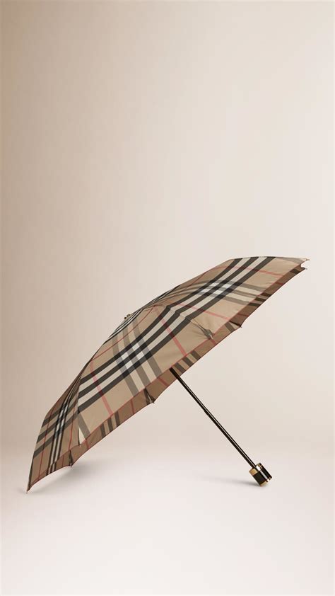 burberry camel check folding umbrella|Burberry Check Folding Umbrella .